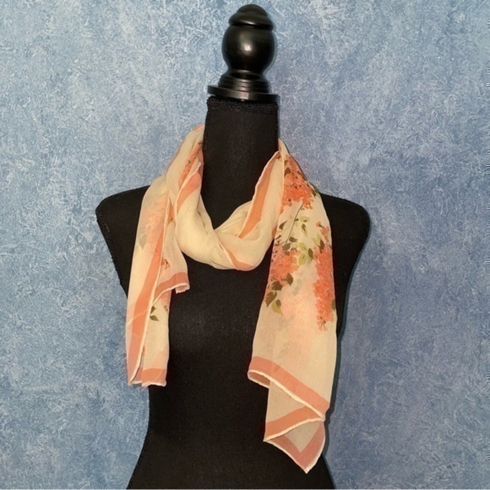 Silk Vintage Floral Neck Scarf